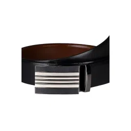 Kara Black & Brown Solid Leather Reversible Belt image 2