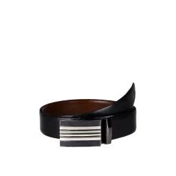 Kara Black & Brown Solid Leather Reversible Belt image 1