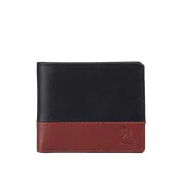 Kara Black & Red Formal Leather Bi-Fold Wallet for Men-picture-26