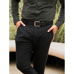 Kara Black Leather Waist Belt for Men-image-41