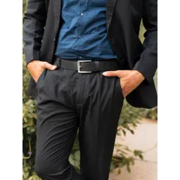 Kara Black Leather Waist Belt for Men-image-40