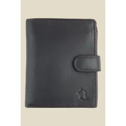 Kara Black Solid Bi-Fold Leather Wallet-picture-19