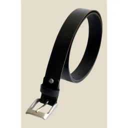 Kara Black Solid Leather Belt image 2