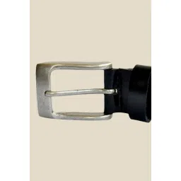 Kara Black Solid Leather Belt image 3
