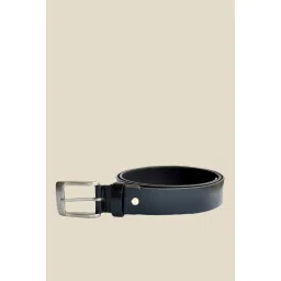 Kara Black Solid Leather Belt image 1