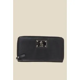 Kara Black Solid Leather Wallet-picture-38