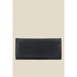 Kara Black Solid Leather Wallet-picture-21