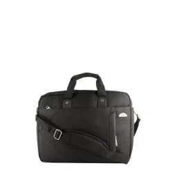 Kara Black Solid Nylon Laptop Messenger Bag-picture-28