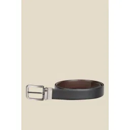 Kara Black Textured Leather Belt-image-20