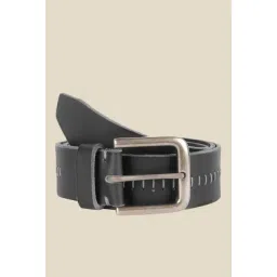 Kara Black Textured Leather Belt-image-18