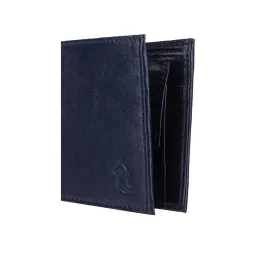 Kara Blue Leather Bi Fold Wallet for Men image 2