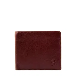 Kara Dark Red Solid Leather Bi-Fold Wallet-picture-15