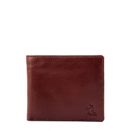 Kara Dark Red Solid Leather Bi-Fold Wallet-picture-14