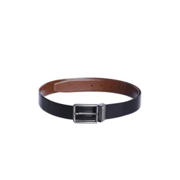 Kara Men Black & Brown Solid Reversible Leather Belt-picture-10