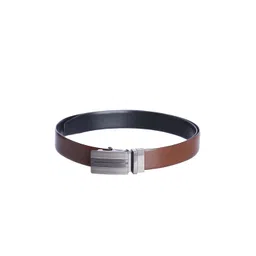 Kara Men Brown & Black Solid Reversible Leather Belt-picture-28