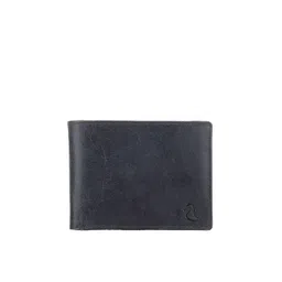 Kara Men Navy Blue Solid Two Fold Leather Wallet-picture-10