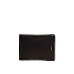 Kara Unisex Brown Solid Leather Money Clip image 1