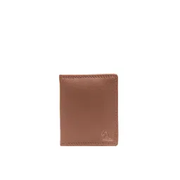 Kara Unisex Coffee Brown Solid Leather Card Holder-picture-24