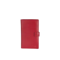Kara Unisex Red Textured Leather Passport Holder-picture-27