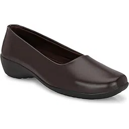 karaddi 6099 Women's Comfortable Formal Bellies Shoes Color Brown Size 37 EU or 4 UK/ind-picture-18