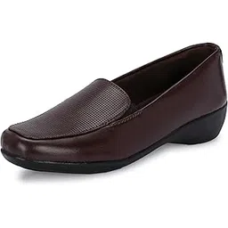 karaddi Women's Formal Shoes | Comfortable Stylish Wedge Heel Pull on Bellies & Ballerina for Womens | Slip on Shoes Women-picture-10