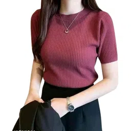 karan gupta Women Short Sleeve Striped Sweatshirt-picture-11