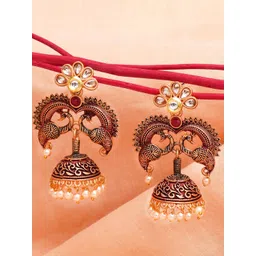 KARATCART Contemporary Jhumkas Earrings-picture-22