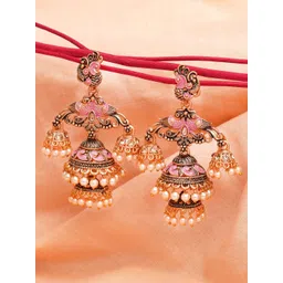 KARATCART Contemporary Jhumkas Earrings-picture-33