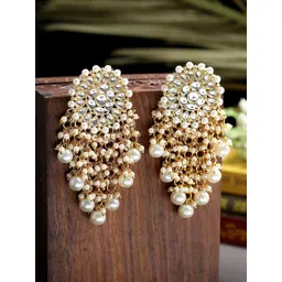 KARATCART Gold Plated Contemporary Drop Earrings-picture-18