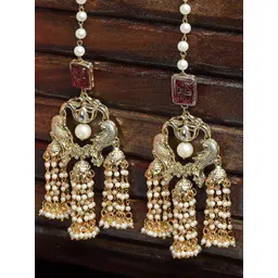 KARATCART Gold-Plated Contemporary Drop Earrings-picture-20