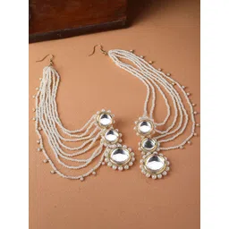 KARATCART Gold-Plated Contemporary Drop Earrings-picture-16