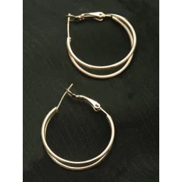 Karatcart Gold-plated Contemporary Hoop Earrings for Women-picture-15