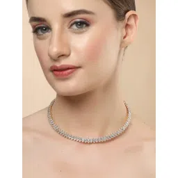 Karatcart Gold Plated Omega Chain Necklace For Women-picture-45