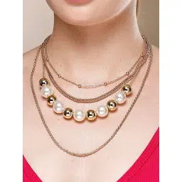 Karatcart Gold Plated Omega Chain Necklace For Women-picture-37