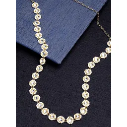 KARATCART Gold-Plated Pearl & kundan Studded Kamarbandh image 1