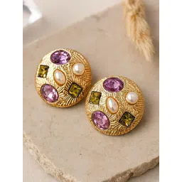 Karatcart Gold-Tone Plated Multicolored Earrings for Women-picture-48