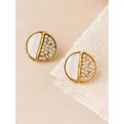 Karatcart Gold-Tone Plated White Earrings for Women-picture-18