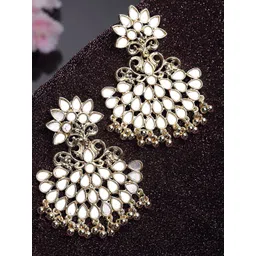 KARATCART Gold-Toned Pack Of 2  Chandbalis Earrings-picture-12