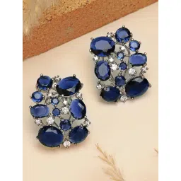 Karatcart Silver Blue Earrings for Women-picture-40