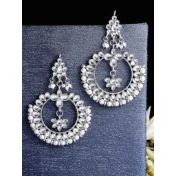 Karatcart Silver Earrings for Women-picture-12