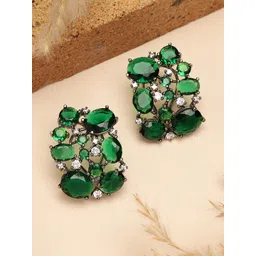 KARATCART Silver-Plated AD Contemporary Studs-picture-41