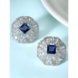 KARATCART Silver-Plated Contemporary Studs Earrings-picture-16