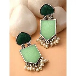 KARATCART Silver-Plated Drop Earrings-picture-30