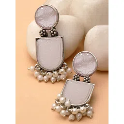 KARATCART Silver-Plated Drop Earrings-picture-21