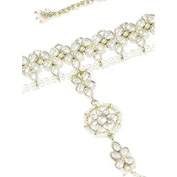 karatcart Traditional Gold Plated Kundan Hathphool-picture-11