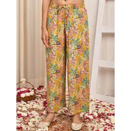 Karaveera Floral Printed A-Line Kurta With Palazzos-picture-27