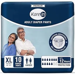 Kare In Premium Adult Diaper Pants Pack of 1 | Adult Diaper| Pant Style| XLarge (40-49 inches / 100-150 cms) | Count 10-picture-33