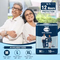 KareIn Premium Adult Diapers, Medium, Waist Size 76-114 Cm (30"-45"), 20 Count, Tape Style, Unisex, High Absorbency, Leak Proof, Wetness Indicator, Pack of 2 image 2