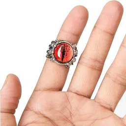 karishma kreations Demon Evil Eye Ring for Men Women girls boys boyfriend Adjustable Ring Retro Animal Open Ring Valentine Jewellery image 2