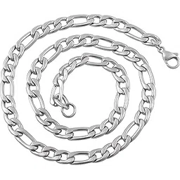 karishma kreations Chain for Men boys Jewellery Stainless Steel Valentine Long Gents Platinum Necklace Silver for Men Boys Stylish-picture-39